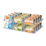 Attelite Can Organizer for Pantry, 3 Sets 2Tiers Can Storage Organizer Pantry, Soda Can Organizer for Fridge 24 Cans Rack Automa