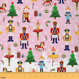 Erosebridal Christmas Nutcracker Fabric by The Yard Cute Christmas Nutcracker Ornaments Upholstery Fabric Green Xmas Tree Decora