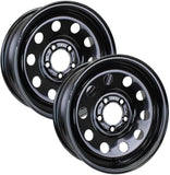 eCustomrim 2-Pack Trailer Wheel Black Rims 15x5 15 Modular Style 5 Lug On 4.5 in.