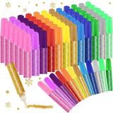 Saypacck 72 Pcs Glitter Glue Pens Bulk 12 Colors Glitter Glue for Crafts School Gift Supplies for DIY Arts, Projects Scrapbookin