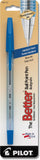 Pilot The Better Ballpoint Stick Pen, Medium Point, Blue Ink, Single Pen (36710)