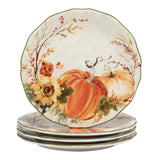 Certified International Harvest Morning 11 Dinner Plates, Multicolor, Large, Set of 4