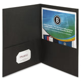 Business Source Double Pocket Portfolio Black Box of 25 (78490)
