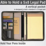 Tintris Zipper Journal Notebook Cover for 5.5 x 8.25 A5 Moleskine LEUCHTTURM Notebooks Journals Planners Sketchbooks Legal pads