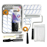 Allgala Paint Roller Kit 12Piece Premium with Roller Frames, Covers, Steel Tray, Brush, Mixer, Masking Tape etc TH10302
