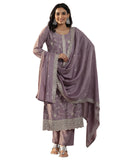 Libas Women'S Silk Blend Kurta Set (49517_Mauve_S)
