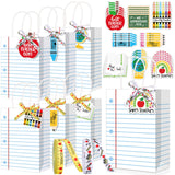 Kolldenn 24 sets teachers appreciation gift bags with bulk thank you teacher paper tag and teacher ribbon gift graduation retire