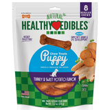 Nylabone Healthy Edibles Natural Puppy Chews Long Lasting Treats for Puppies, Turkey & Sweet Potato Flavor, Small/Regular (8 Cou