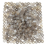 TUMBEELLUWA Natural Gemstone Beads for Jewelry Making, Rondelle Large Hole Loose Beads Pack of 15,Gray Agate(8x14mm)