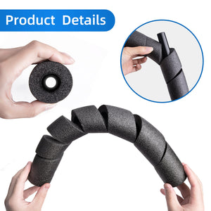 1 Pcs Pipe Insulation Foam Tube - 15.7 Inches Black Pool Noodles Foam - Multi-Purpose Snake Wrap Foam Protection for Outdoor Ind