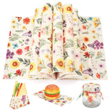 AnyDesign 150 Sheet Wildflower Food Wax Paper Deli Paper Vintage Floral Butterfly Food Wrapping Tissue Basket Liner for Spring B