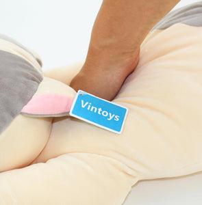 Vintoys Very Soft Cat Big Hugging Pillow Plush Kitten Kitty Stuffed Animals Gray 23.5