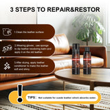 SHABEIBEI Leather Cleaner and Conditioner Kit for Car Seats and Interiors Seats, Boots, Bags Works on Natural, Synthetic, Pleath