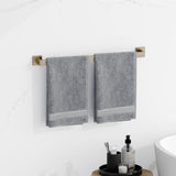 10-Piece Brushed Gold Bathroom Accessories Set - 23.6 Towel Bar, Towel Ring, Toilet Paper Holder & Hooks, Wall Mounted Bathroo