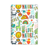 Escaper Love Nature Printed Diary (A5 Size 8.5 X 5.5 Inches 160 Pages Ruled), Spiral Notebook, Notepad For Writing Notes