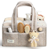 PeraBella Diaper Caddy Organizer with Handle, Baby Shower Gifts Basket Bag, Registry Search Must Haves Items, Nursery Storage Or