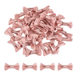 MECCANIXITY 100pcs Pale Pink Bow Ties 1.2 x 0.6 Mini Bowknot for Crafting Little Satin Bows Bulk for DIY Sewing Scrapbooking Wed