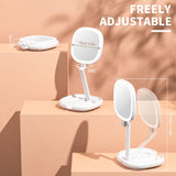 Beautifive Makeup Mirror with Light and Magnification, 10X/1X Light Up Makeup Mirror Travel Lighted Make Up Mirror with Adjustab