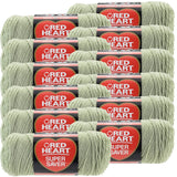 Red Heart Frosty Green Super Saver Yarn 12/Pk 12 Pack