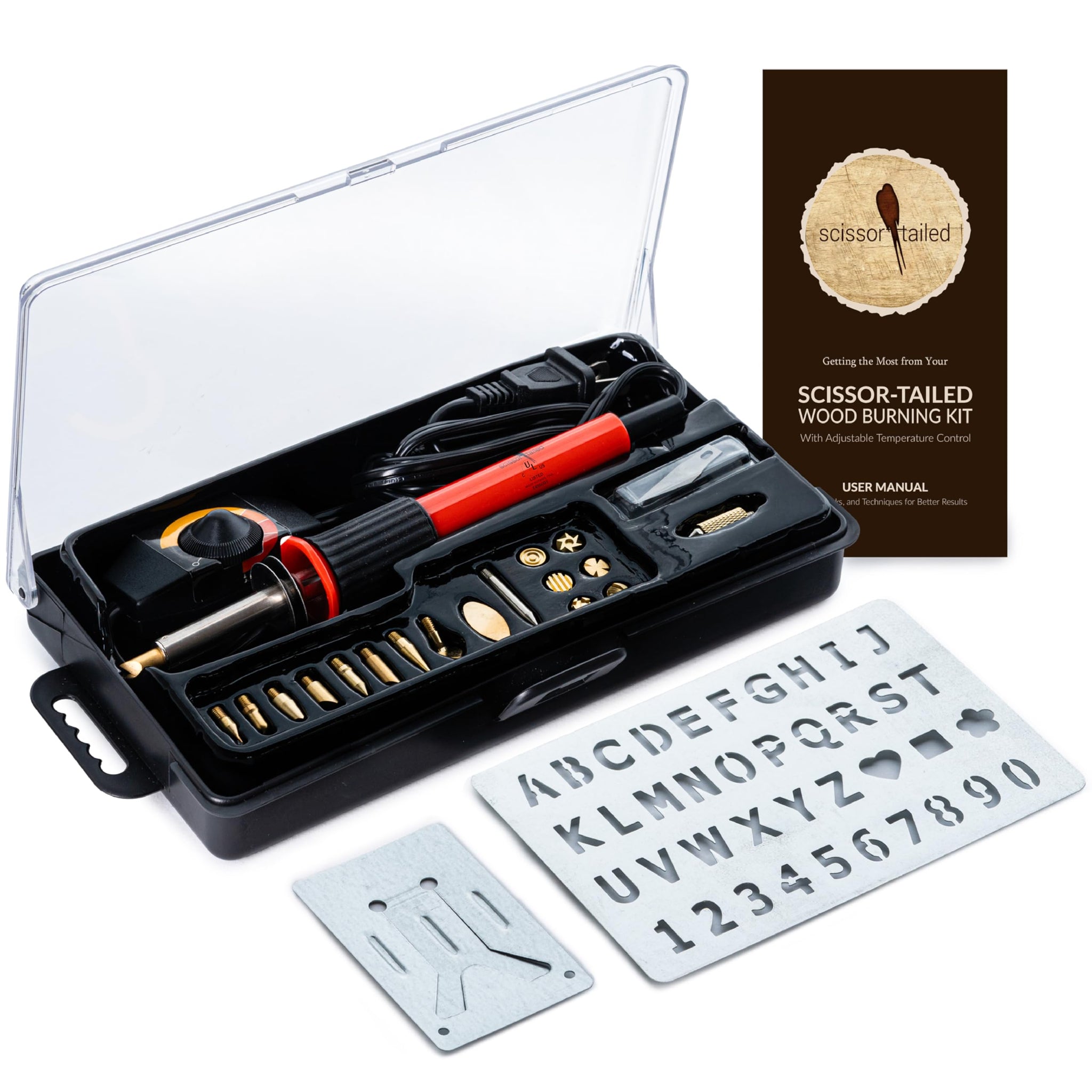 Wood Burning Kit 22PCS, Adjustable Temperature Pen with 18 Tips&Accessories All in a Storage Case - Complete Gift for Mastering 