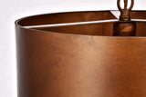 Elegant Lighting Ld6015D15 Miro Single Light 15 Wide Pendant With An Aluminum S, Manual Brass