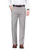 AVANOVA Men’s Casual Pants – Stylish Regular Fit Trousers for Men, Comfortable Office & Casual Pant, Modern Formal Look (Trouser 270), Light Grey, 38