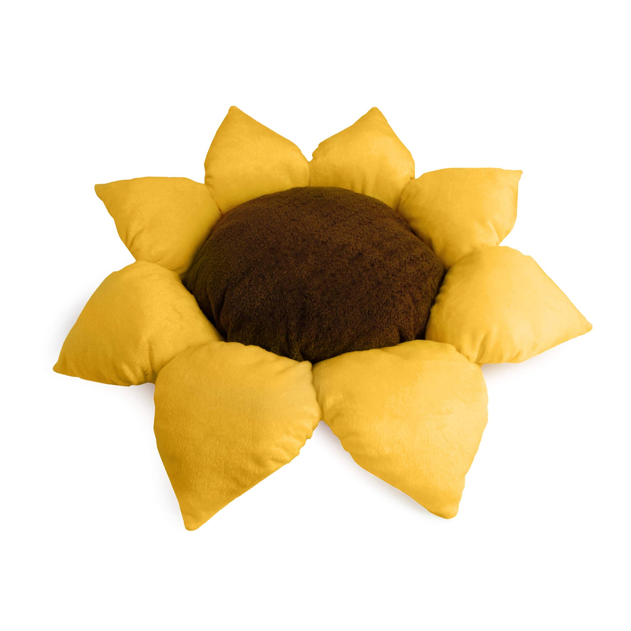 TONBO Soft Plush Small Cute and Cozy Nature Dog Cat Bed, Washer and Dryer Friendly (Sunflower)