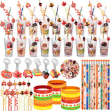 Seenelling 194 Pcs Thanksgiving Classroom Gifts Bulk for Students Kids Fall Party Favors School Stationery Set Thanksgiving Esse