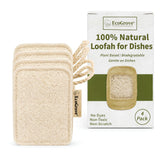 Natural Loofah Sponge PlantBased Loofah Sponges, PlasticFree Biodegradable Organic Loofah Scrubber for Kitchen Cleaning, Dis