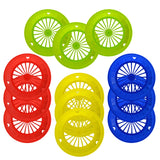 Roe & Moe Set of 12 Reusable Paper Plate Holders 10.4 in Assorted Vibrant Colors - Fits 9 Paper Plates - Sturdy and Firm, Great 