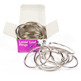 Charles Leonard Multipurpose Loose Leaf Book Rings with Snap Closure, 3Diameter, 10-Rings, Silver (R79)