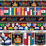 Outus 131.2 Ft Hispanic Heritage Month Bulletin Board Borders 4 Rolls Latin American Bulletin Border Trim Spanish English Classr