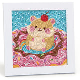 Libfx Diamond Art Kits for Kids with Frame Diamond Art for Girls Boys Beginners Arts and Crafts Ages 8-12 Birthday Gifts (Hamste