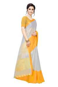 Gosriki Women'S Art Silk Saree (Ramsha-Yellow,Yellow,,B08374QYKZ