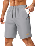 MAGCOMSEN Men's Hiking Shorts Active Breathable Gym Summer Shorts Camping Running with Zipper Pockets Walking Athletic Workout Q