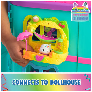 Gabby's Dollhouse, Cakeys Fruit Smoothie Balcony Playset, 8-Pcs with Toy Figures, Dollhouse Accessories & Sensory Play, Kids Toy