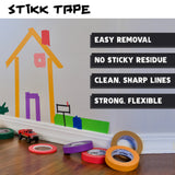 1 Pack 2 inch x 60yd STIKK Black Painters Tape 14 Day Easy Removal Trim Edge Finishing Decorative Marking Masking Tape (1.88 i
