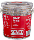Senco 08F300Y DuraSpin #8 x 3inch, Wood to Wood Collated Screw, 800 Ct.