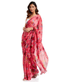 Satrani Womens Woven Polyester Saree (1850ST178_Pink)