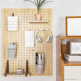6 Sets Pegboard Hooks with Pegboard Cups, Ring Style Pegboard Bins with Rings, Pegboard Cup Holder Accessories for Organizing St