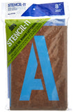 Duro 3350 Oil Board Lettering Stencil Set, 8, Brown