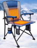 Docusvect Heated Camping Chair for Adults, Heats Back and Seat, 3 Heat Levels, Fully Padded Heated Folding Chair for Outdoor Spo