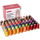Poolin Embroidery Machine Thread 60 Colors Richword Selected 800M 40WT (108D/2) Polyester Thread, for Embroidery & Sewing Machin