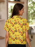 Gosriki Women'S Tunics Tops Rayon Viscose Printed Short Shirt For Women (Anthem Yellow-Gs_Xxl_Yellow_Xx-Large),Yellow,2,B0F62MWC7V