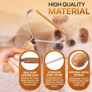 1-Pack Pet Hair Removal Tool - Carpet Rake and Squeegee for Pet Hair Remover Tool - Lint Remover and Hair Scraper for Couch - Ea