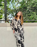 Anni Designer Women'S Cotton Blend Printed Ethnic Co-Ord Set (Salaka White_Vks-01_S_White_Small),White,S,,,