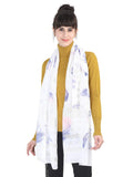 Fabseasons WomenS Printed Cotton Scarf For Summer And Winter (White, 65 X 195 Cm)