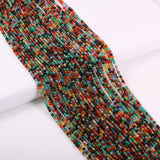 155pcs 2mm Natural Colorful Agate Stone Loose Round Beads Gemstone Smooth Samll Spacer Beads for jewerly Making Bracelet Necklac