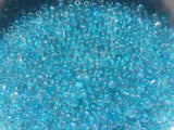 Czech Glass Seed Beads Size:6/0 40 gr / 1.4 oz (Light Blue Iridescent)