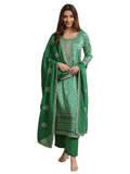 Libas Women'S Chinon Kurta Sets (99069O_Green_S)